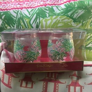 Lilly Pulitzer Stemless Wine Glass Set